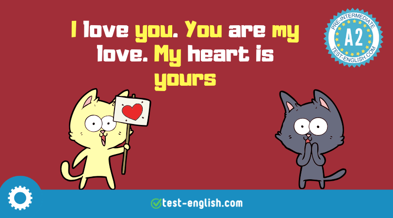 Subject pronouns, object pronouns, possessive pronouns, possessive adjectives