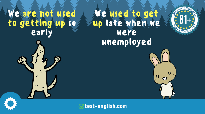 used to, be used to, get used to