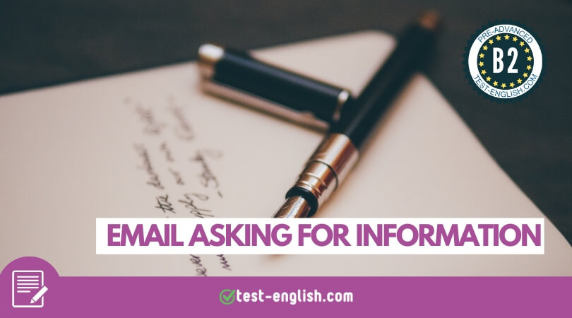 Formal email or letter asking for information